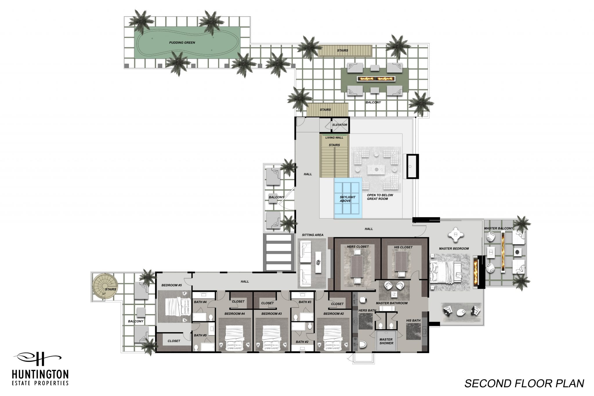 1047 N Bundy in Brentwood - Second Floor Plan