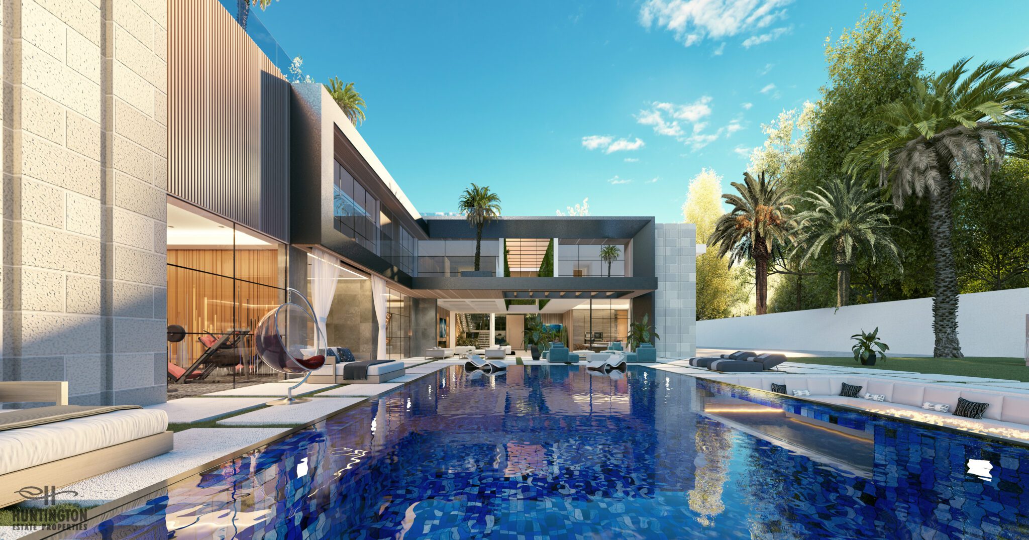 large pool in LA luxury home
