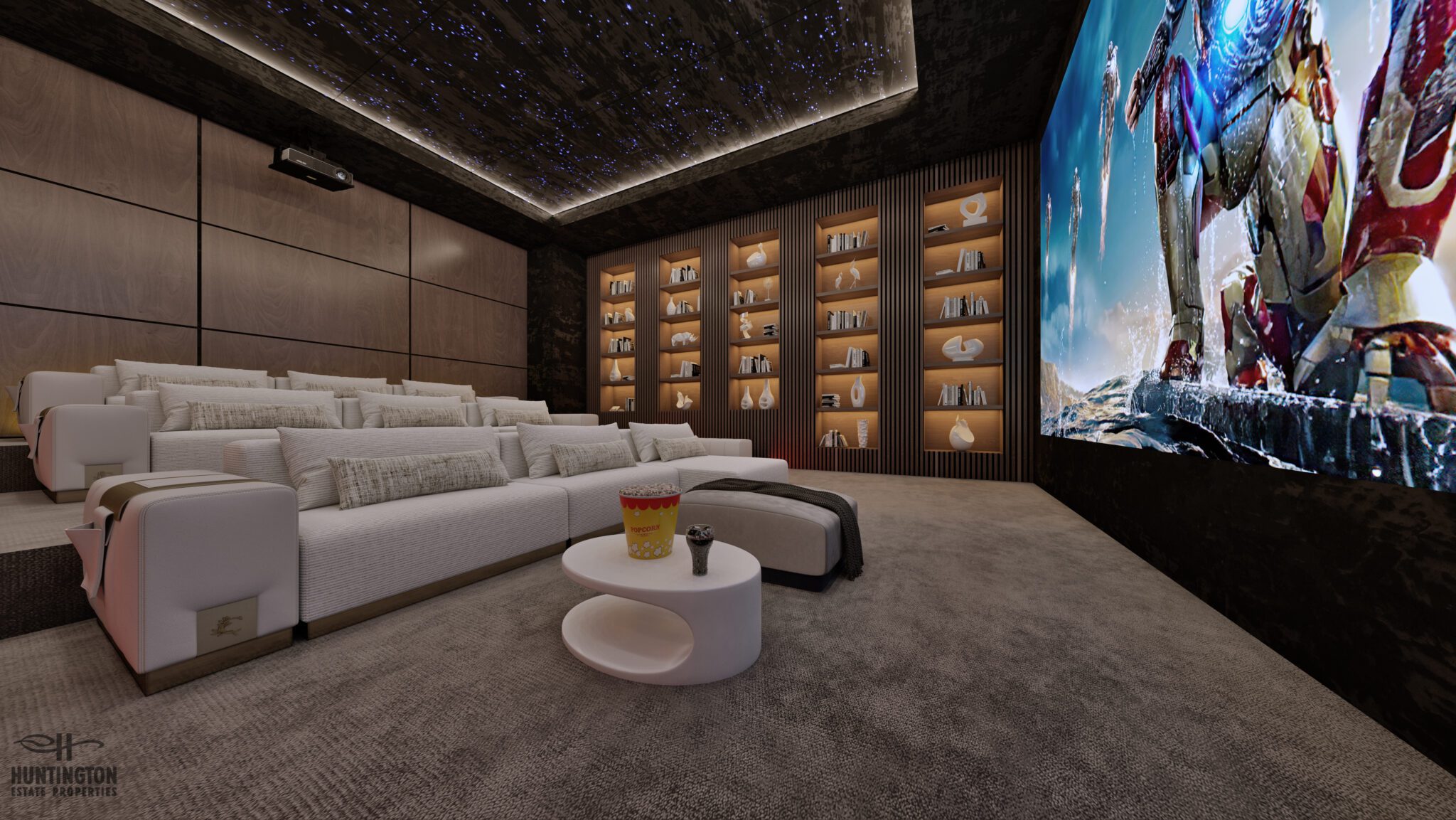 home theater with ample seating